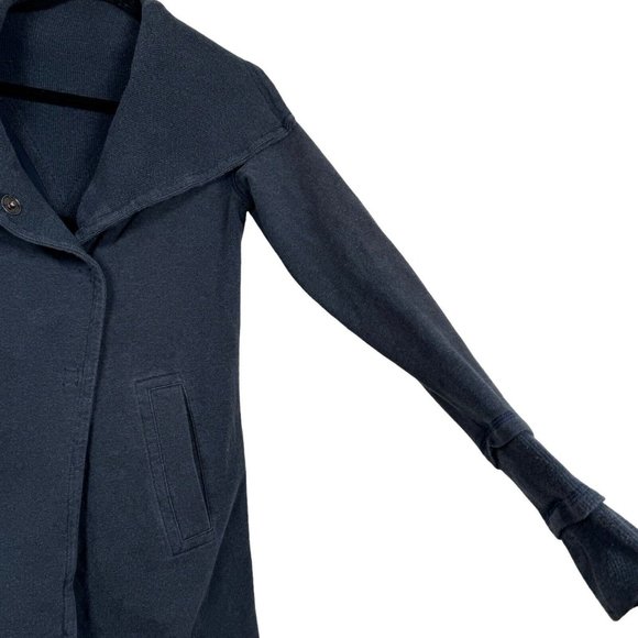 Lululemon Women's Size‎ 4 Heathered Blue Gratitude Wrap Sweatshirt Jacket - Picture 4 of 7